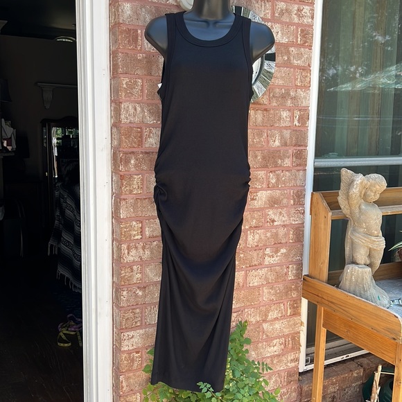 Michael Stars Wren Ruched Side Racer Back Ribbed MIDI Dress Size M NWOT - Picture 4 of 15